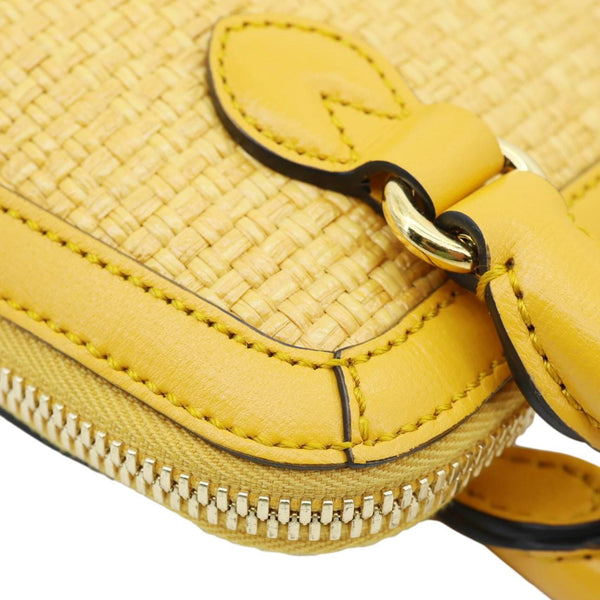 GUCCI Horsebit 1955 Mini Leather Crossbody Bag Yellow 640716