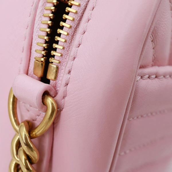 LOUIS VUITTON New Wave Quilted Leather Camera Crossbody Bag Pink