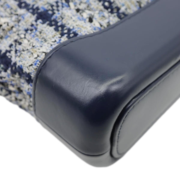 CHANEL Gabrielle Small Tweed Crossbody Bag Navy Blue