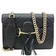 GUCCI Emily Mini GG Leather Chain Shoulder Bag Black 449636