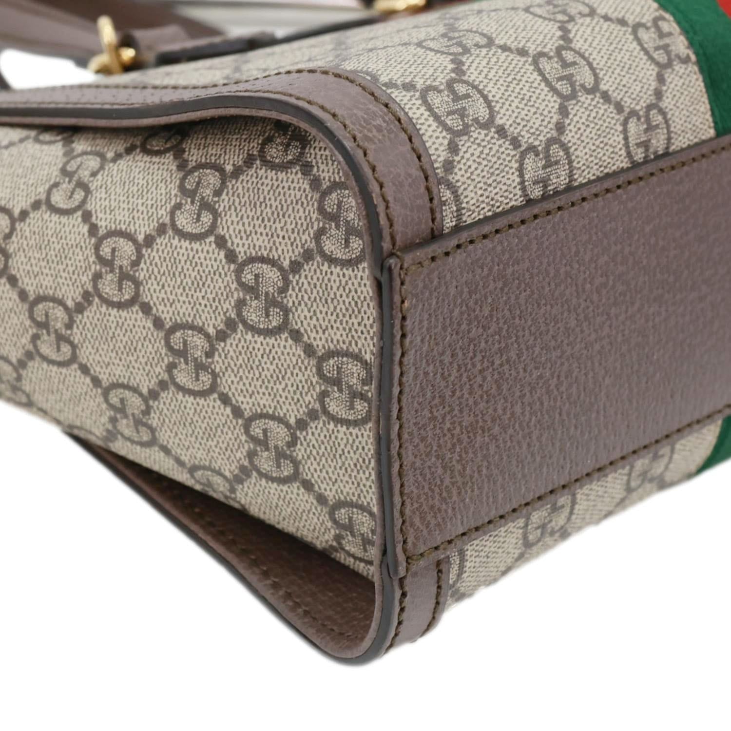 GUCCI Ophidia GG Small Supreme Canvas Tote Bag Beige 547551