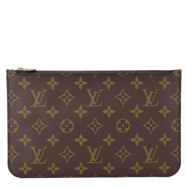 LOUIS VUITTON Monogram Canvas Wristlet Pouch Brown