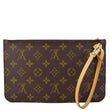 LOUIS VUITTON Monogram Canvas Wristlet Pouch Brown