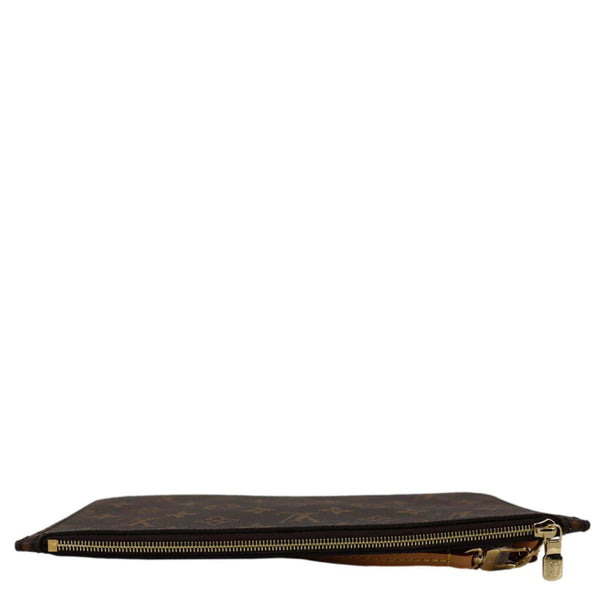 LOUIS VUITTON Monogram Canvas Wristlet Pouch Brown