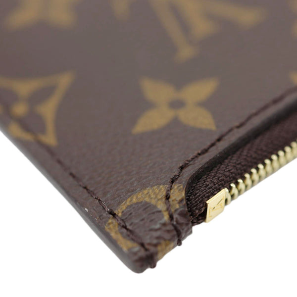 LOUIS VUITTON Monogram Canvas Wristlet Pouch Brown