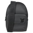 LOUIS VUITTON Pilot Sling Grained Calfskin Leather Backpack Bag Black