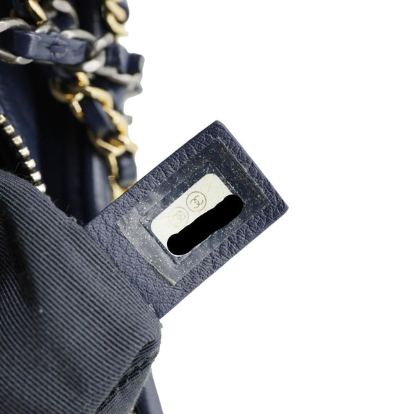 CHANEL Gabrielle Small Tweed Crossbody Bag Navy Blue