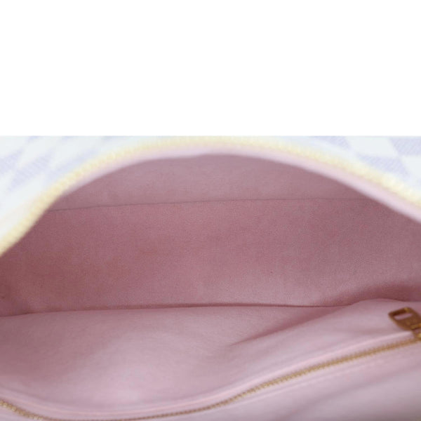 LOUIS VUITTON Slouchy PM Damier Azur Hobo Bag Rose Ballerine