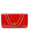 LOUIS VUITTON Felicie Pochette Monogram Vernis Crossbody Bag Red