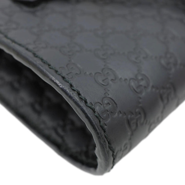 GUCCI Emily Mini GG Leather Chain Shoulder Bag Black 449636