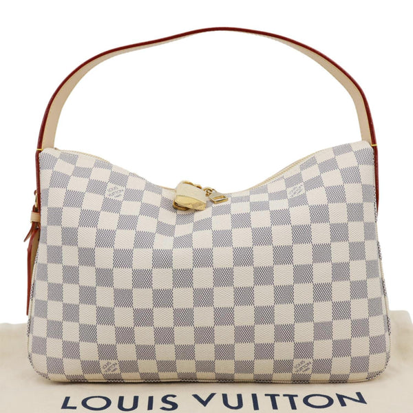 LOUIS VUITTON Slouchy PM Damier Azur Hobo Bag Rose Ballerine