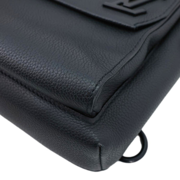 LOUIS VUITTON Pilot Sling Grained Calfskin Leather Backpack Bag Black
