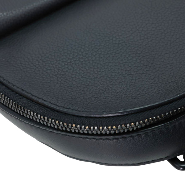 LOUIS VUITTON Pilot Sling Grained Calfskin Leather Backpack Bag Black