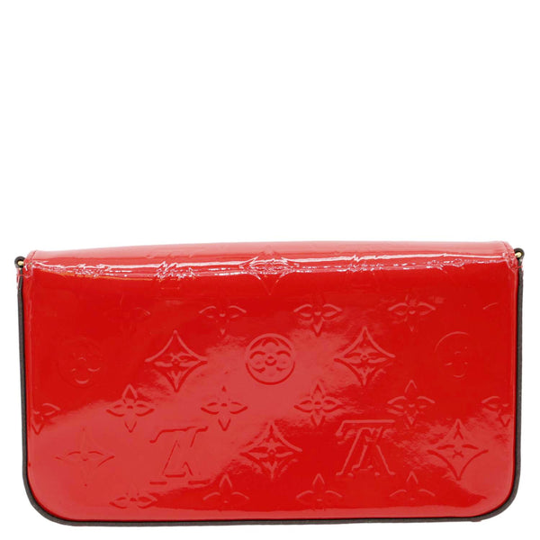 LOUIS VUITTON Felicie Pochette Monogram Vernis Crossbody Bag Red