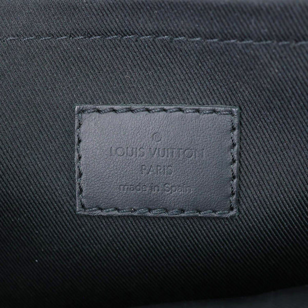 LOUIS VUITTON Pilot Sling Grained Calfskin Leather Backpack Bag Black