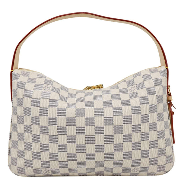 LOUIS VUITTON Slouchy PM Damier Azur Hobo Bag Rose Ballerine