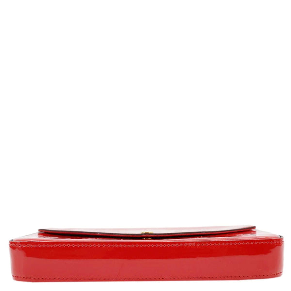 LOUIS VUITTON Felicie Pochette Monogram Vernis Crossbody Bag Red