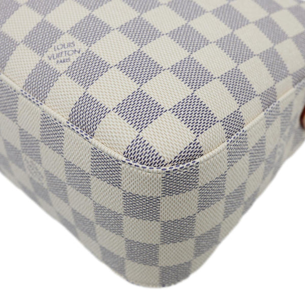 LOUIS VUITTON Slouchy PM Damier Azur Hobo Bag Rose Ballerine