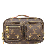 LOUIS VUITTON Utility Monogram Canvas Crossbody Bag Brown