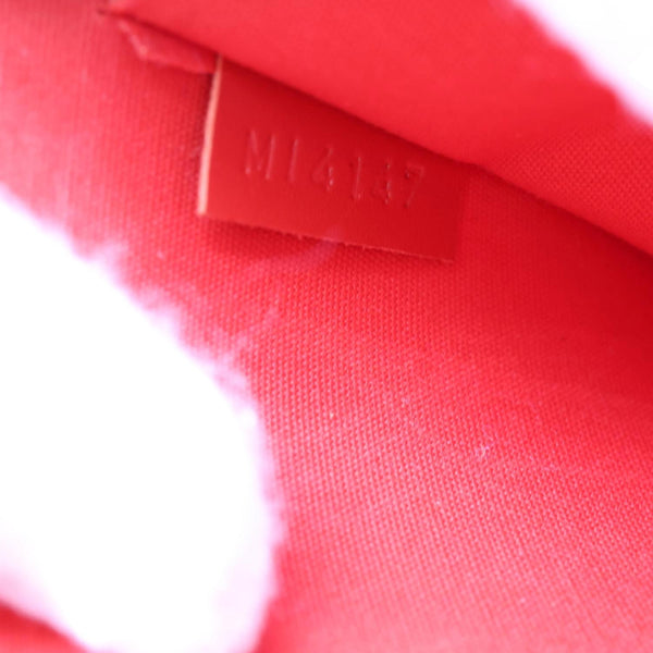 LOUIS VUITTON Felicie Pochette Monogram Vernis Crossbody Bag Red