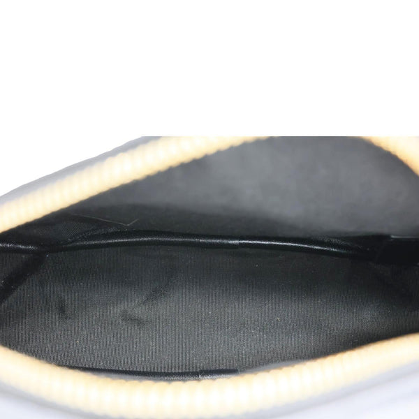 CHANEL Curvy Small Quilted Leather Cosmetic Pouch Black