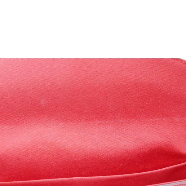 LOUIS VUITTON Felicie Pochette Monogram Vernis Crossbody Bag Red