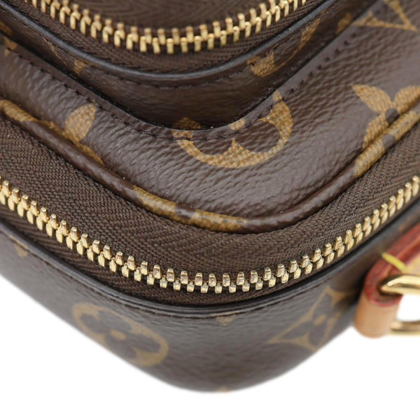 LOUIS VUITTON Utility Monogram Canvas Crossbody Bag Brown