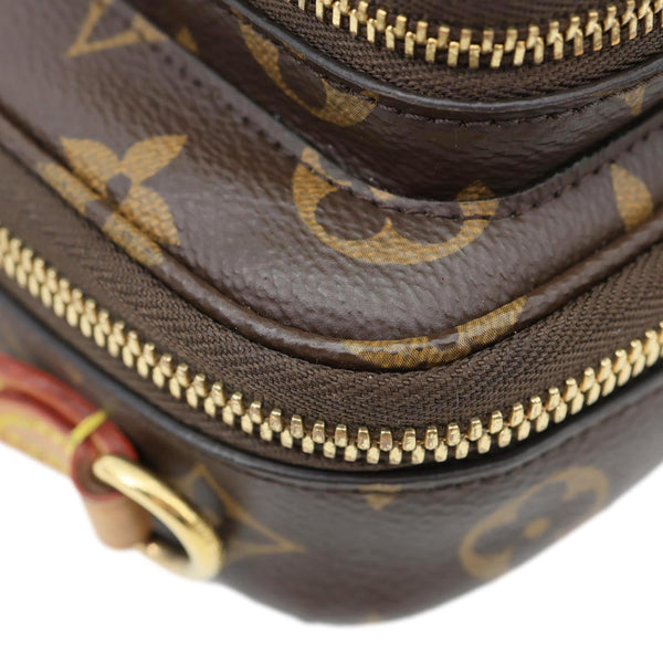 LOUIS VUITTON Utility Monogram Canvas Crossbody Bag Brown
