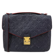 LOUIS VUITTON Metis Pochette Empreinte Leather Crossbody Bag Navy Blue