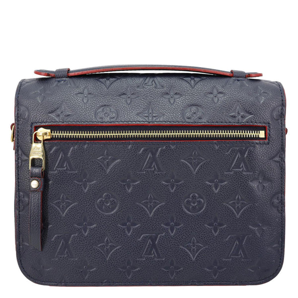 LOUIS VUITTON Metis Pochette Empreinte Leather Crossbody Bag Navy Blue