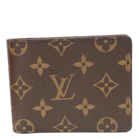 LOUIS VUITTON Marco Monogram Canvas Wallet Brown