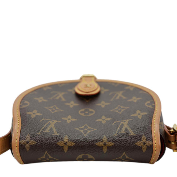 LOUIS VUITTON Tambourin Monogram Canvas Crossbody Bag Brown