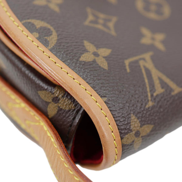 LOUIS VUITTON Tambourin Monogram Canvas Crossbody Bag Brown