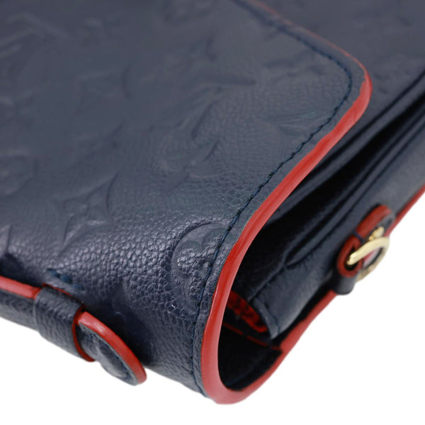 LOUIS VUITTON Metis Pochette Empreinte Leather Crossbody Bag Navy Blue