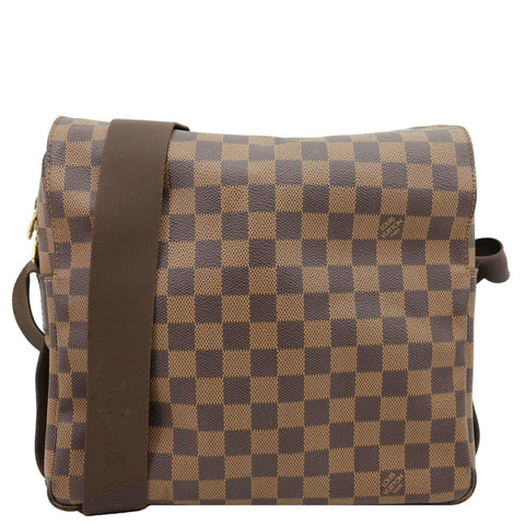 LOUIS VUITTON Naviglio Damier Ebene Messenger Bag Brown