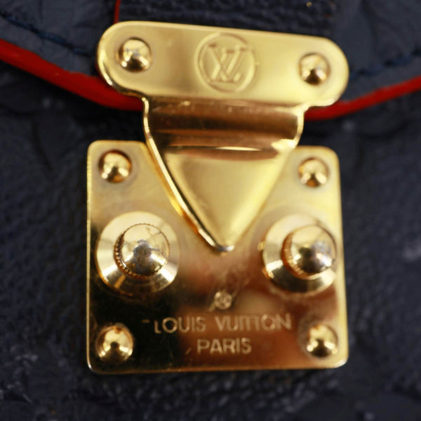 LOUIS VUITTON Metis Pochette Empreinte Leather Crossbody Bag Navy Blue