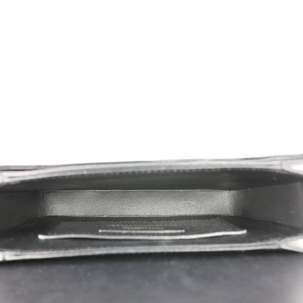 YVES SAINT LAURENT Solferino Striped Canvas Shoulder Bag Black