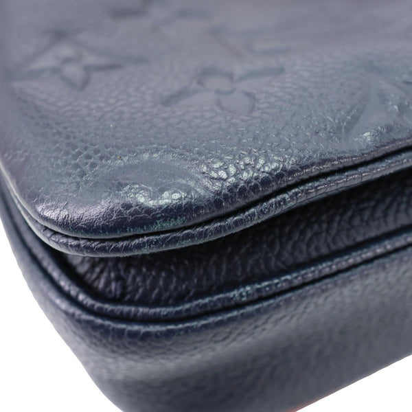LOUIS VUITTON Metis Pochette Empreinte Leather Crossbody Bag Navy Blue