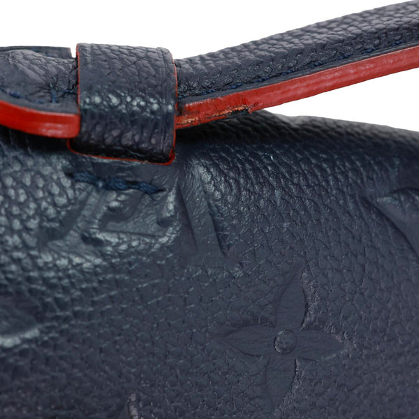 LOUIS VUITTON Metis Pochette Empreinte Leather Crossbody Bag Navy Blue