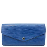 LOUIS VUITTON Sarah Epi Leather Wallet Blue