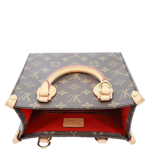 LOUIS VUITTON Sac Plat BB Monogram Canvas Crossbody Bag Brown
