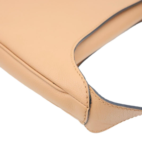 VERSACE La Medusa Medium Pebbled Leather Hobo Crossbody Bag Brown