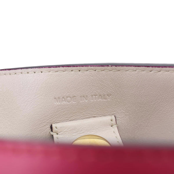 CHRISTIAN DIOR Diorissimo Medium Calfskin Leather Tote Bag Fuchsia