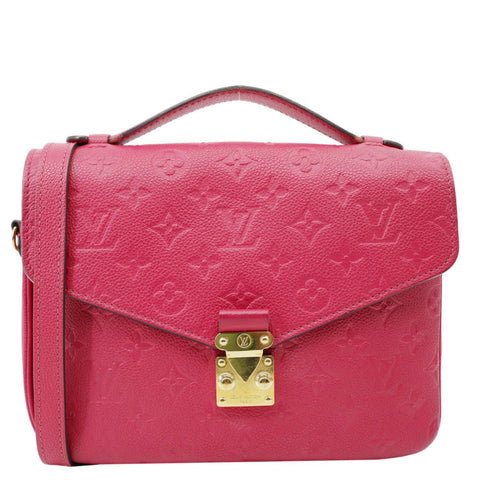 LOUIS VUITTON Metis Pochette Empreinte Leather Crossbody Bag Fuchsia