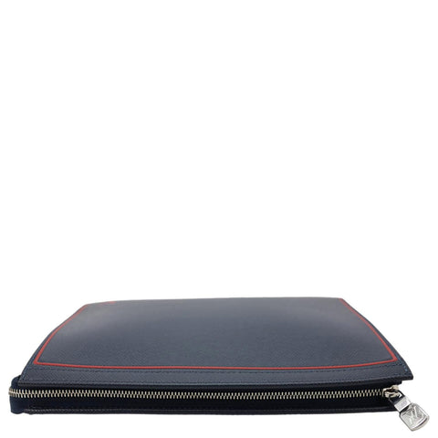 LOUIS VUITTON Voyage MM Taiga Leather Pochette Navy Blue