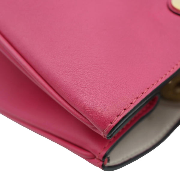 CHRISTIAN DIOR Diorissimo Medium Calfskin Leather Tote Bag Fuchsia