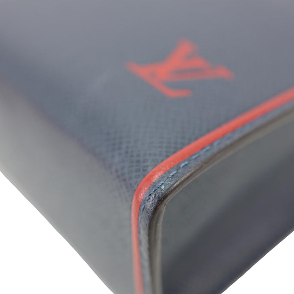 LOUIS VUITTON Voyage MM Taiga Leather Pochette Navy Blue