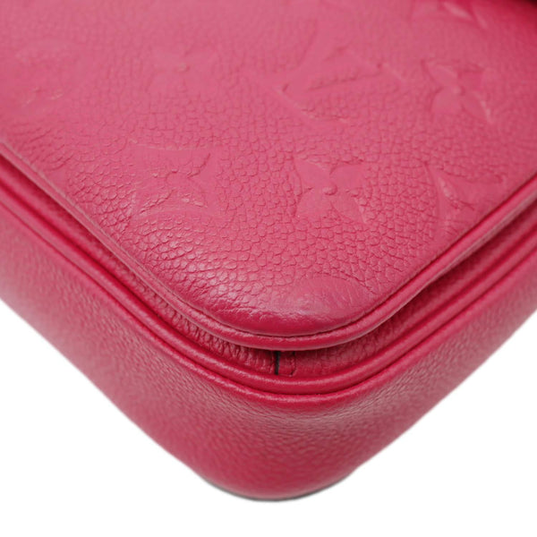 LOUIS VUITTON Metis Pochette Empreinte Leather Crossbody Bag Fuchsia