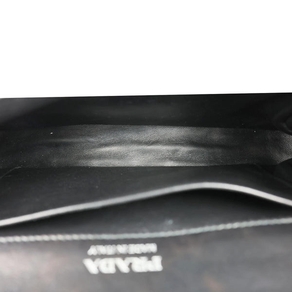 PRADA Sidonie Leather Crossbody Bag Black