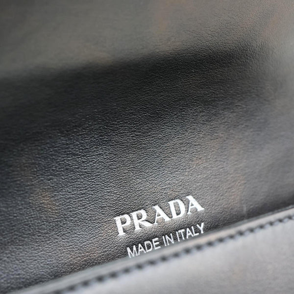PRADA Sidonie Leather Crossbody Bag Black